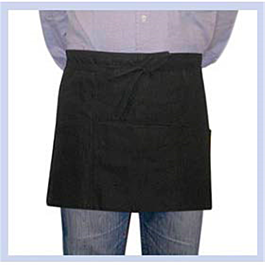 [182.51] Mandil monedero de 3 bolsillos 60x30 cm negro poliéster (1 unid.)