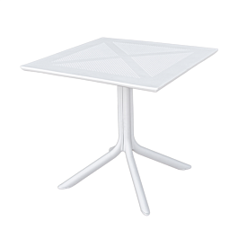 [270.59] Mesa cuadrada 'supra-tek' 80x80x75 cm blanco pp (1 unid.)