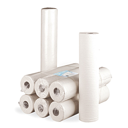 [214.26] Cubrecamillas ecolabel 2 capas 120h 19 g / m2 0,65x48 m blanco tissue (12 unid.)