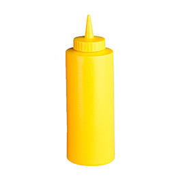[123.34] Peras para salsas 360 ml ø 6x22 cm amarillo ldpe (6 unid.)