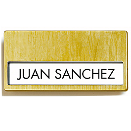 [179.10] Placas de identificación 6,7x4 cm dorado plástico (25 unid.)