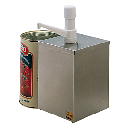 [123.53] Dispensador condimento 1 bomba 18,2x18,2x39 cm plateado inox (1 unid.)