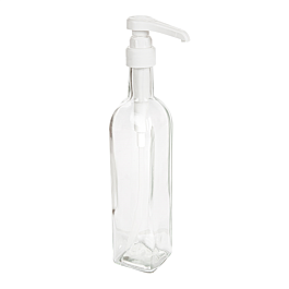 [258.84] Botella + bombeador condimentos 500 ml 6x29,7 cm transparente cristal (24 unid.)