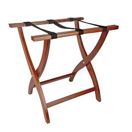 [198.80] Reposa maletas plegable sin respaldo 'arrow' 61x44x60 cm nogal madera (1 unid.)