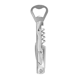 [435.22] Descorchador botellas multiuso 14x3,5x1 cm plateado inox (1 unid.)