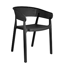 [270.55] Silla apilable 'supra-tek' 51x49x73 cm negro pp (4 unid.)
