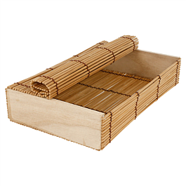 [165.60] Caja sushi 21x13x4,5 cm natural bambú (24 unid.)