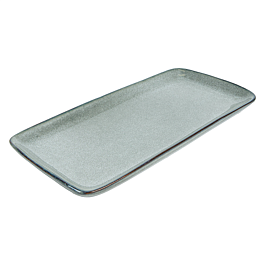 [277.20] Bandeja 'akala' 28x14x2,5 cm gris verdoso stoneware (4 unid.)