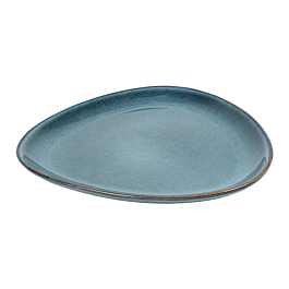 [277.22] Platos triangulares 'akala' ø27,5x25x2,5 cm azul stoneware (6 unid.)