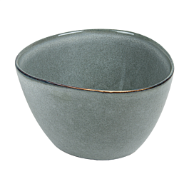 [277.29] Bol triangular 'akala' 680 ml ø15x8,3 cm gris verdoso stoneware (6 unid.)