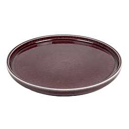 [277.33] Platos 'akala' ø21x2 cm burdeos stoneware (6 unid.)