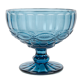 [265.56] Copas para postres vintage 'waki glass' 380 ml ø12x10.5 cm azul cristal (6 unid.)