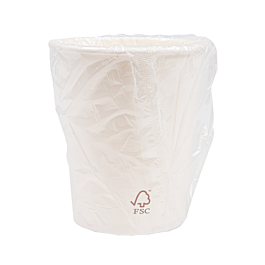 [234.00T] Vasos enfundados 360 ml 300 + 18 pe g / m2 ø9 / 6x11 cm blanco cartoncillo (1000 unid.)