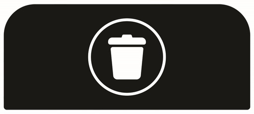 [2155310] Pegatina Contenedor Acero Configure™ para Basura Negro 57 L