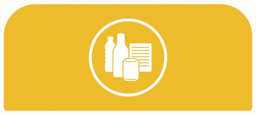 [2155331] Pegatina Contenedor Acero Configure™ para Plástico en Amarillo 57 L