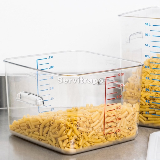 [FG631200CLR] Recipiente de Almacenaje Cuadrado Transparente de 11,35 L