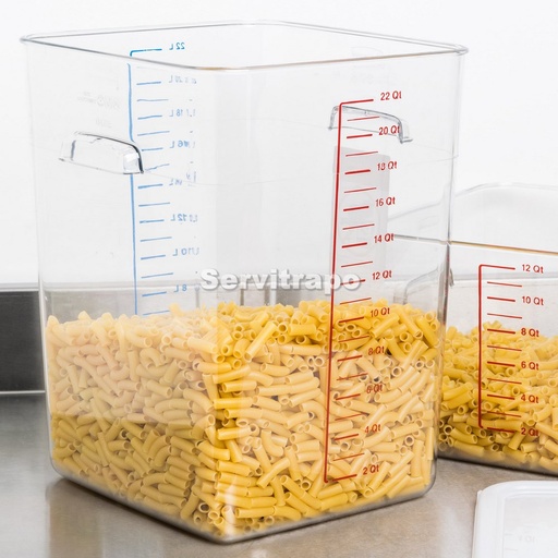 [FG632200CLR] Recipiente de Almacenaje Cuadrado Transparente 21 L