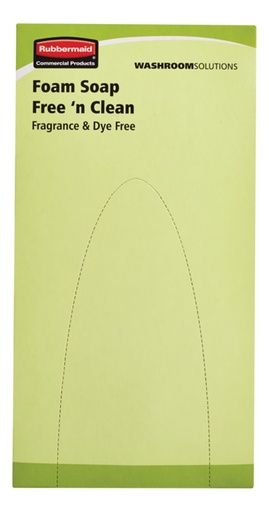 [RVU8502] Recarga de Dispensador Manual de Jabón en Espuma – Jabón en Espuma Free'n Clean (sin Fragancias Ni Colorantes Añadidos) Ecolabel, 800 Ml