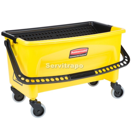 [FGQ90088YEL] Cubo Escurridor por Presión con Ruedas – 40l – Amarillo 66,5 X 36,8 X 40,9 1
