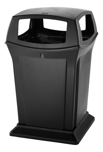 [FG917388BLA] Contenedor RANGER® con Cuatro Aberturas 170 L Negro