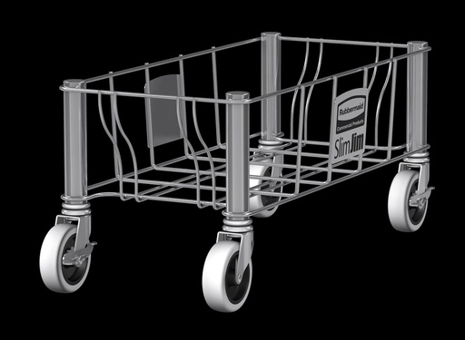 [1968468] Plataforma con Ruedas Individual de Acero Inoxidable Slim JIM®