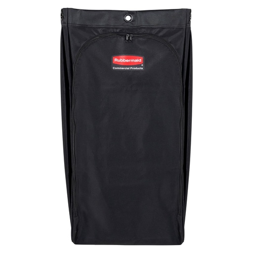 [2202530] Bolsa de Lona Executive de Gran Capacidad para Carros de Limpieza, Forro de Vinilo, Negra, 114 L