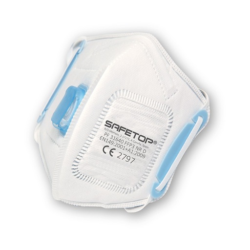 [31640] Mascarilla Ffp3 Válvula+membrana Nr D Plegable Vertical, Tiras Correderas
