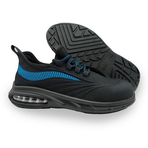 [243] Combio, Zapatilla Sport 1p, Negro/azul, Transpira, Aircam