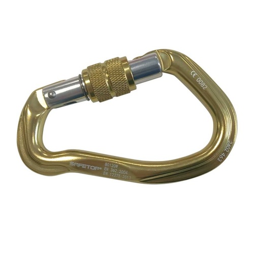 [80120W] Mosquetón de Rosca, 21mm en Forma de Pera 23kn Hecho de Aluminio