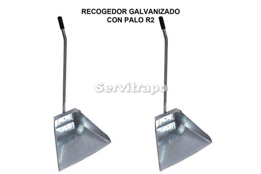[SW410639] Recogedor Galvanizado (Gran Tamaño On Palo Galvanizado)