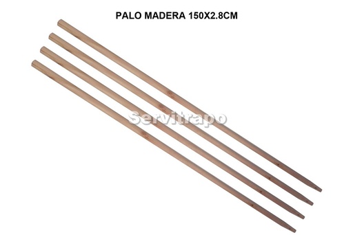 [SW465493] Palo Madera 150x2.8cm (Especial Escoba Industrial 60cm)