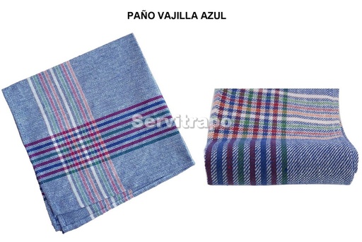 [SW725108] Paño Vajilla Algodón Azul Pack-12