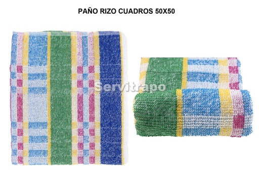 [SW725597] Paño Rizo Cuadros Pack-12
