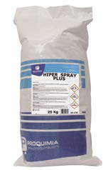 [1024761] HIPER SPRAY PLUS Detergente en polvo con complejantes, silicatos y fuente de cloro.
