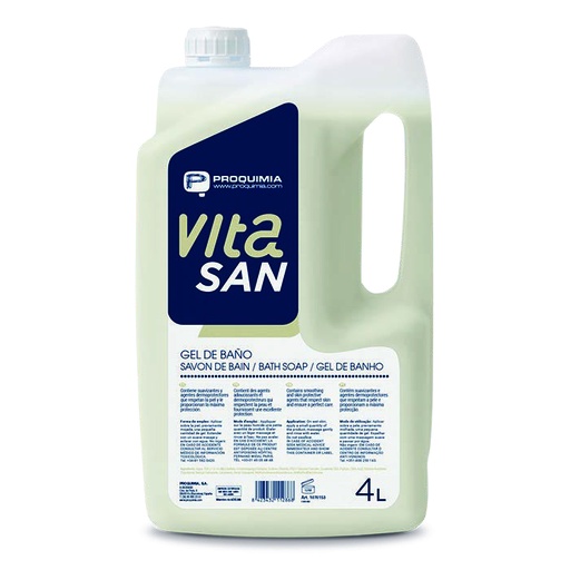 [1070153] Gel con fragancia floral para la higiene personal diaria de manos y cuerpo – Garrafa 4L (VITASAM)