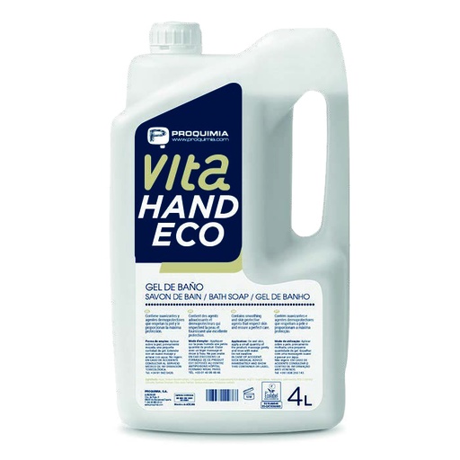 [1069853] Gel con fragancia floral para el lavado de manos. – Garrafa 4 L (VITA HAND ECO)
