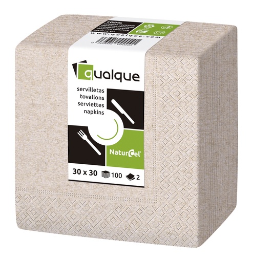 [Q1210N] Servilleta Tisú 2 cp Cenefa 30 X 30 1/4 2 Eco Nature