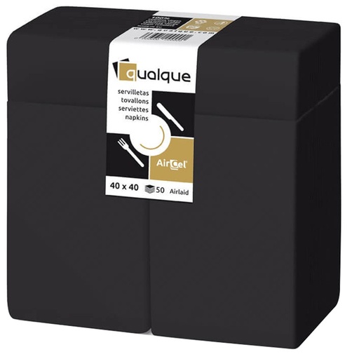 [Q15952] Servilleta Aircel 40 X 40 1/8 Kangaroo Negra