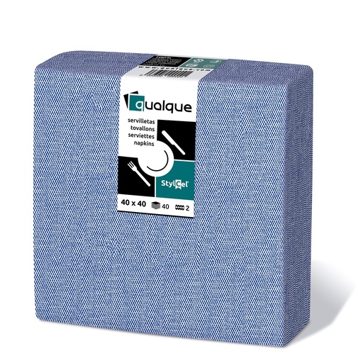 [Q18205] Servilletas 40X40 Stylcel Color Azul