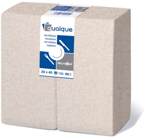 [Q1474N] Servilleta Microcel 30 X 40  1/6  2 Cp Nature
