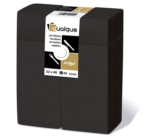 [Q15902] Servilletas Aircel 39 X 32 1/8 Kangaroo Negra