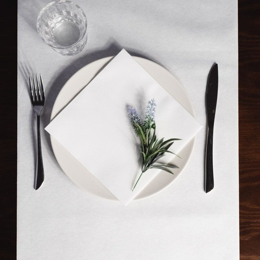 [MPA40BL] SERVILLETAS 40X40 AIR LAID 1/4 BLANCA