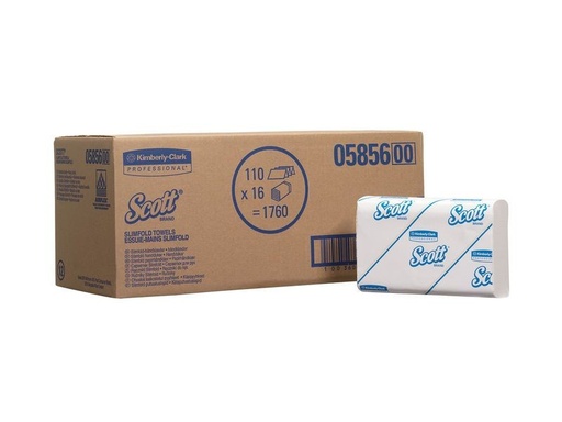 [5856000] Toalla Seca Manos Scott Slimfold 1 Capa