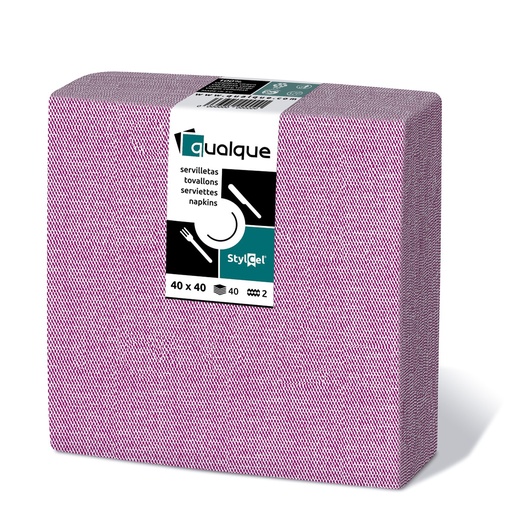 [Q18201] Servilletas 40X40 Stylcel Color Burdeos