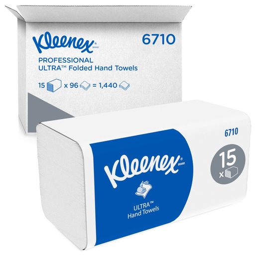 [6710000] TOALLA SECAMANOS KLEENEX ULTRA SUPER SOFT PLEGADO EN V 3 CAPAS