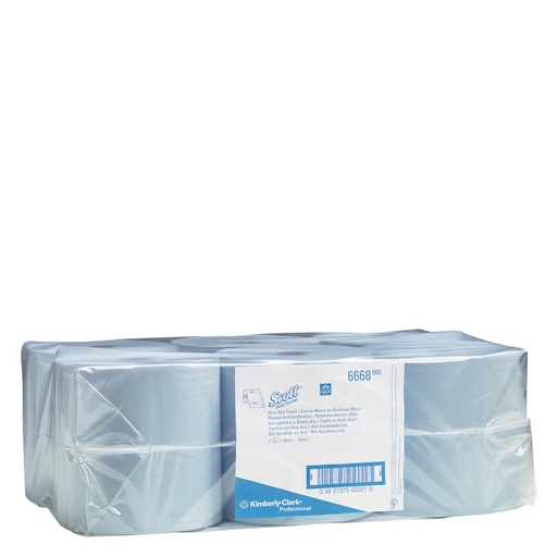 [6668000] Toallas Seca Manos En Rollo Scott 1 Capa Airflex Azul 304 M