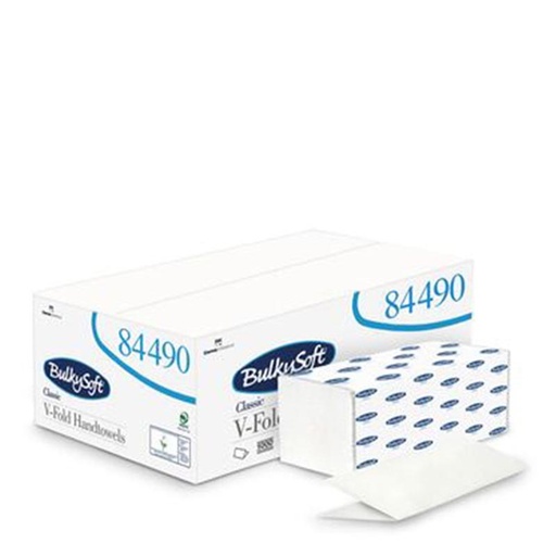 [84490.E20] TOALLA SECA MANOS HIRO WHITE CLASSIC V-FOLD 2 CP