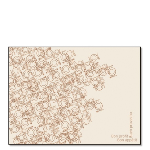 [Q2110NBPR] MANTEL DE  PAPEL 30 X 40  ""BUEN PROVECHO"" ECO