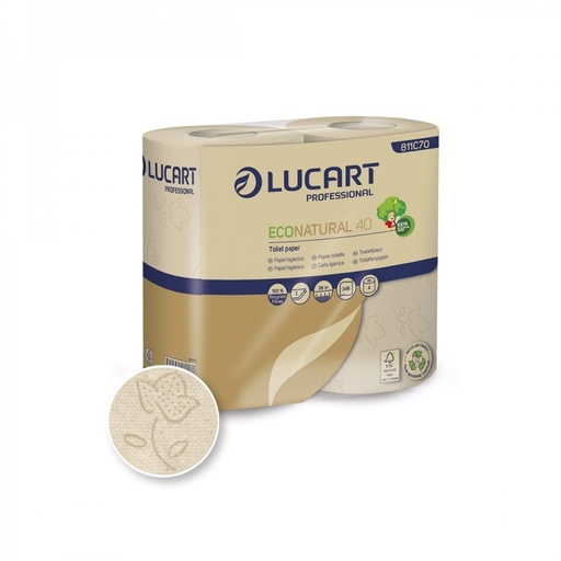[811C70] PAPEL HIGIÉNICO DOMÉSTICO  ECONATURAL 2 CAPAS 40M
