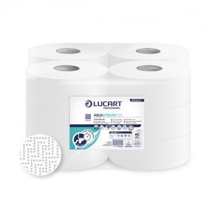 [812223J] HIGIÉNICO INDUSTRIAL HIDROSOLUBLE AQUASTREAM 2 CAPAS  150M